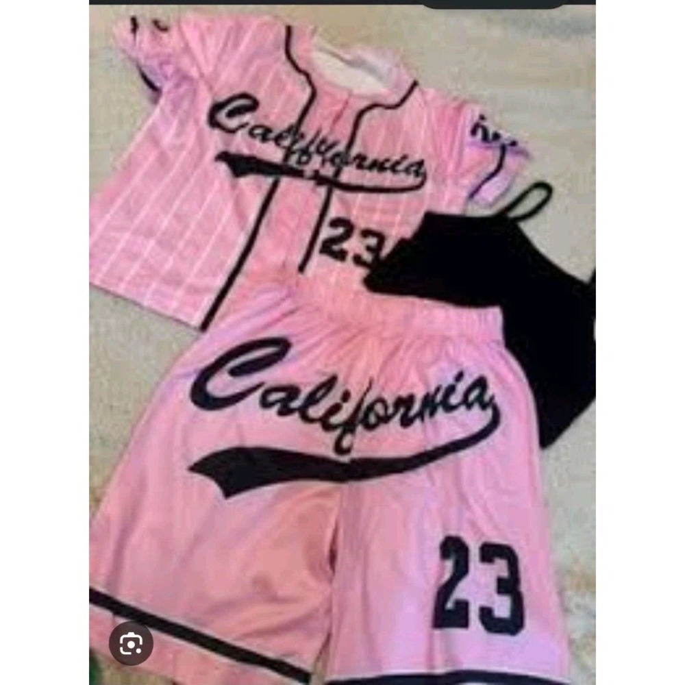 3-Piece Stripe Short  Set For Girls 9Y